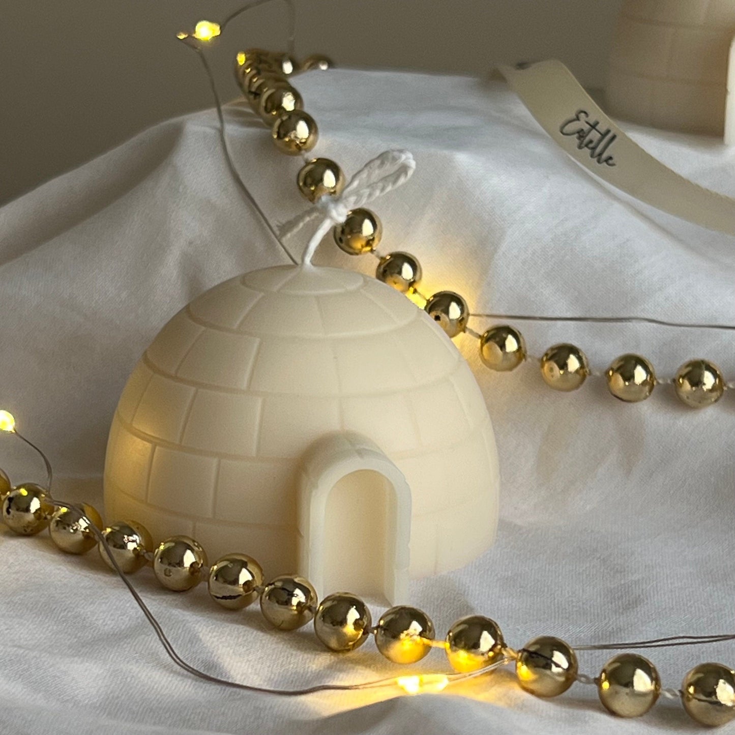 Handmade Igloo Candle: Christmas Home Decor, Soy Candle