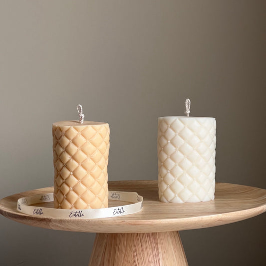 Sofa Wrinkle Soy Pillar Candle | Sculptural Home Decor