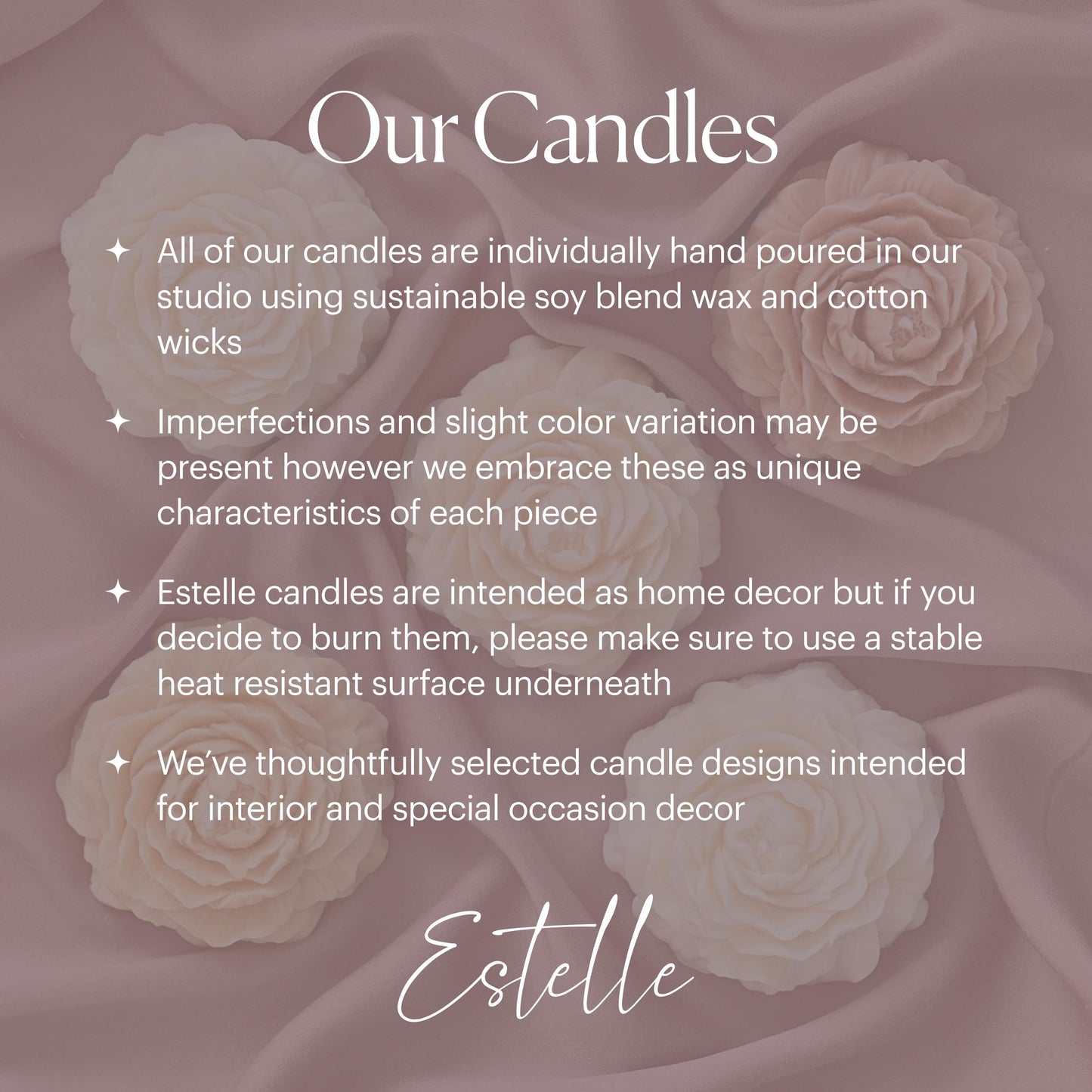 Handmade Roses Soy Candle | Sculptural Home Decor, Wedding Favor