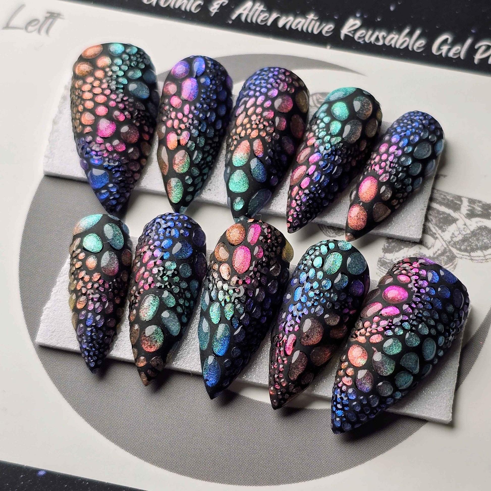 3D Textured Dragon Scale Nails