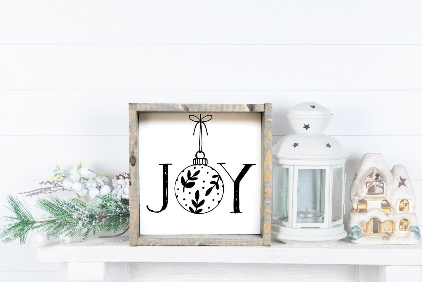 Joy Ornament Wood Sign - AURABAGS SHOP