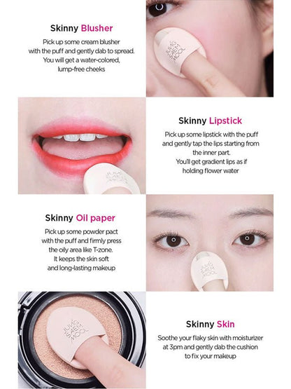 JUNGSAEMMOOL Skinny-Tap Puff (Macaron Edition) 3 PCS