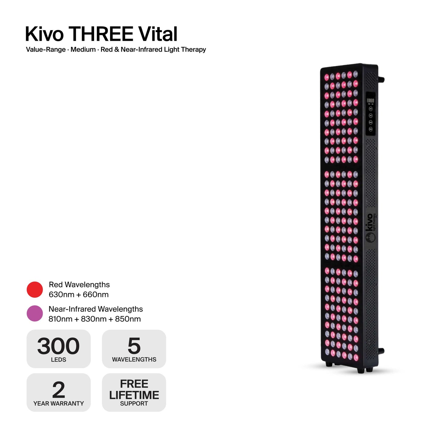 Kivo THREE Series - Medium Light Therapy Panel