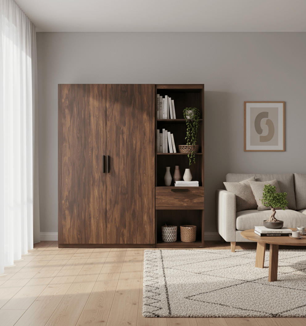 Koster Brown Wooden Wardrobe