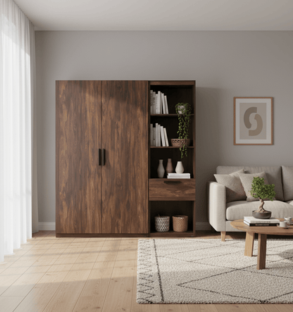 Koster Brown Wooden Wardrobe