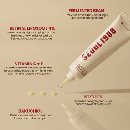 KSECRET SEOUL 1988 Eye Cream: Retinal Liposome 4% + Fermented Bean 30ml