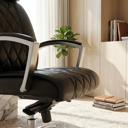 Lecce Diamond-Quilted Premium Leather Office Chair