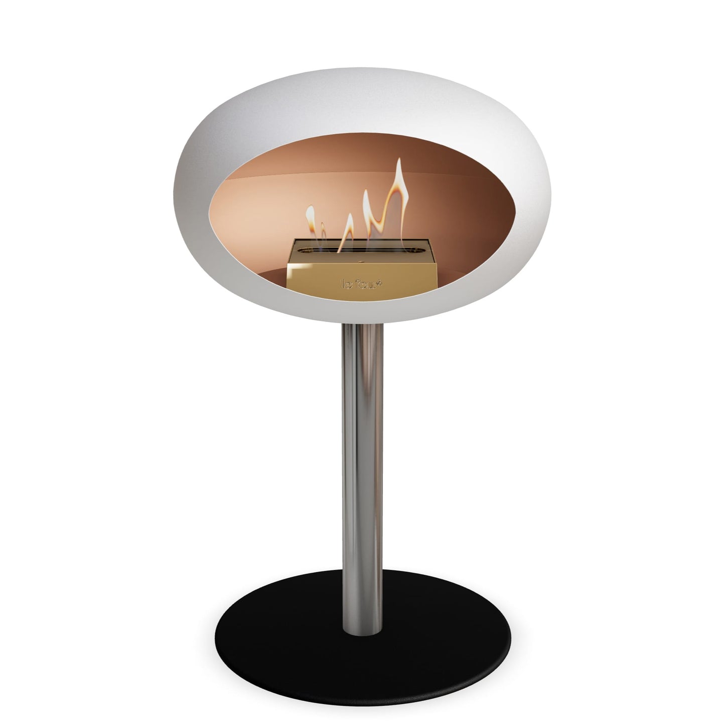 Le Feu Steel Low Dome <br>White