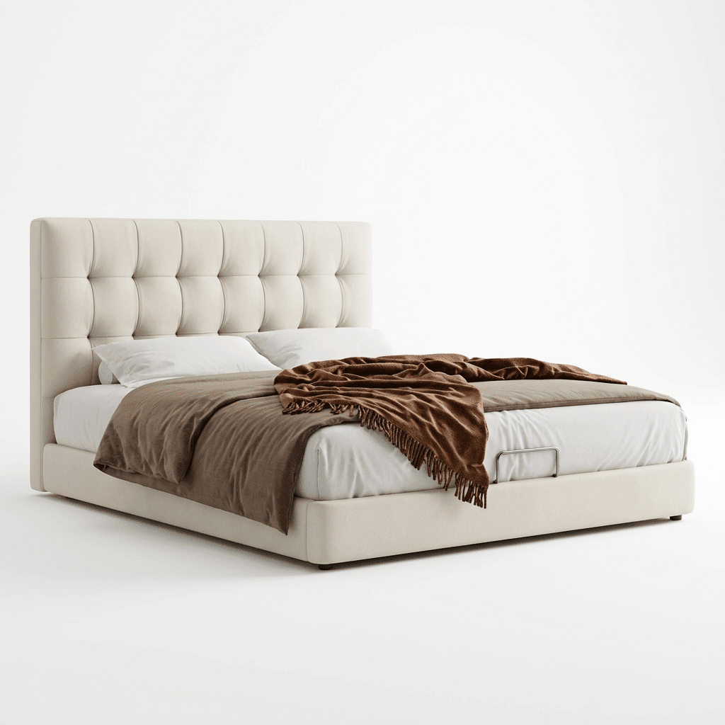 Leo Contemporary Eco-Leather Platform Bed