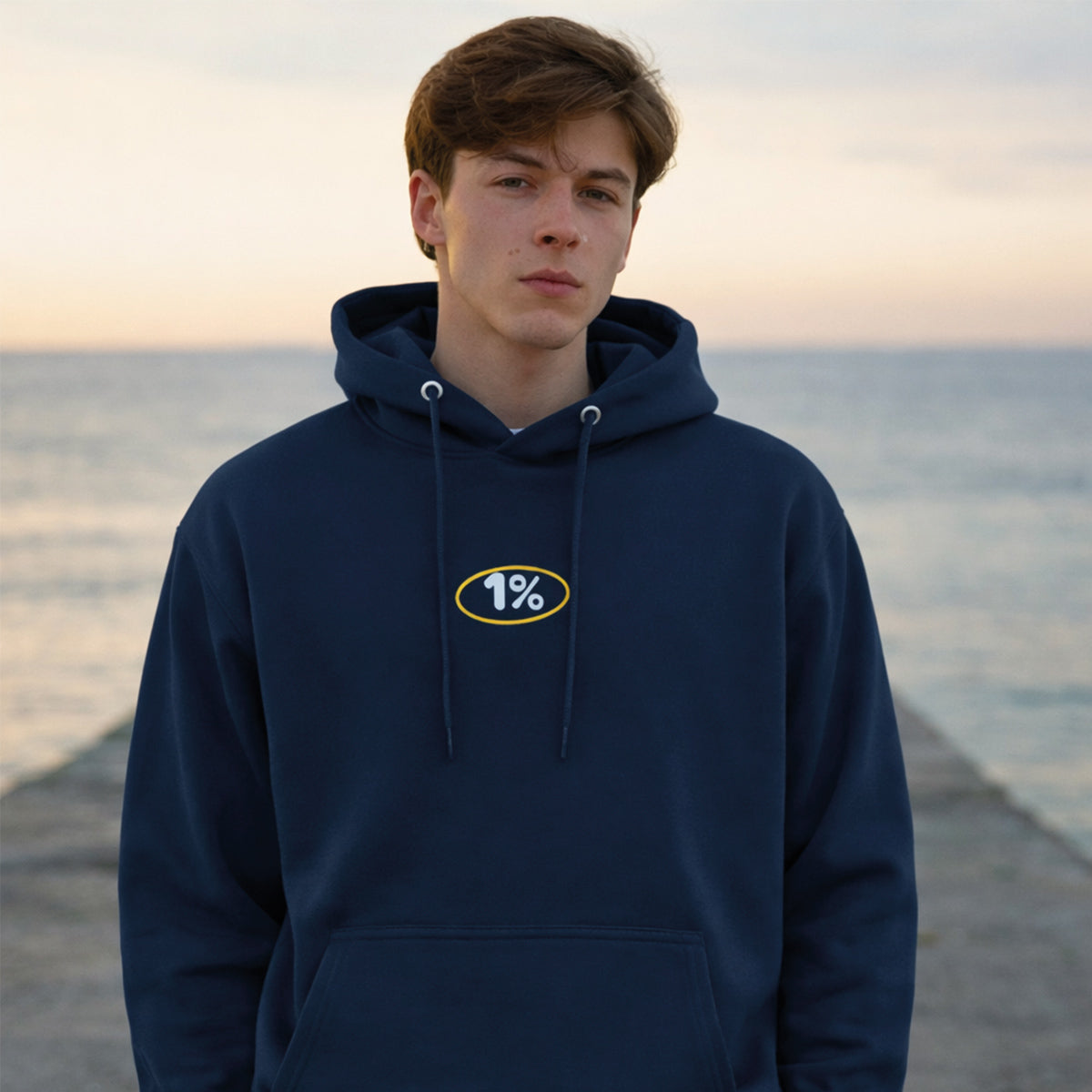Hoodie "1% Better Everyday" brodé & imprimé