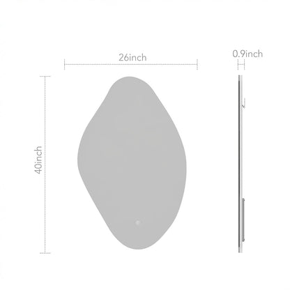 Loop Backlit LED Bathroom Mirror, Wave Sensor, Anti-Fog – 24"x38" / 26"x40"