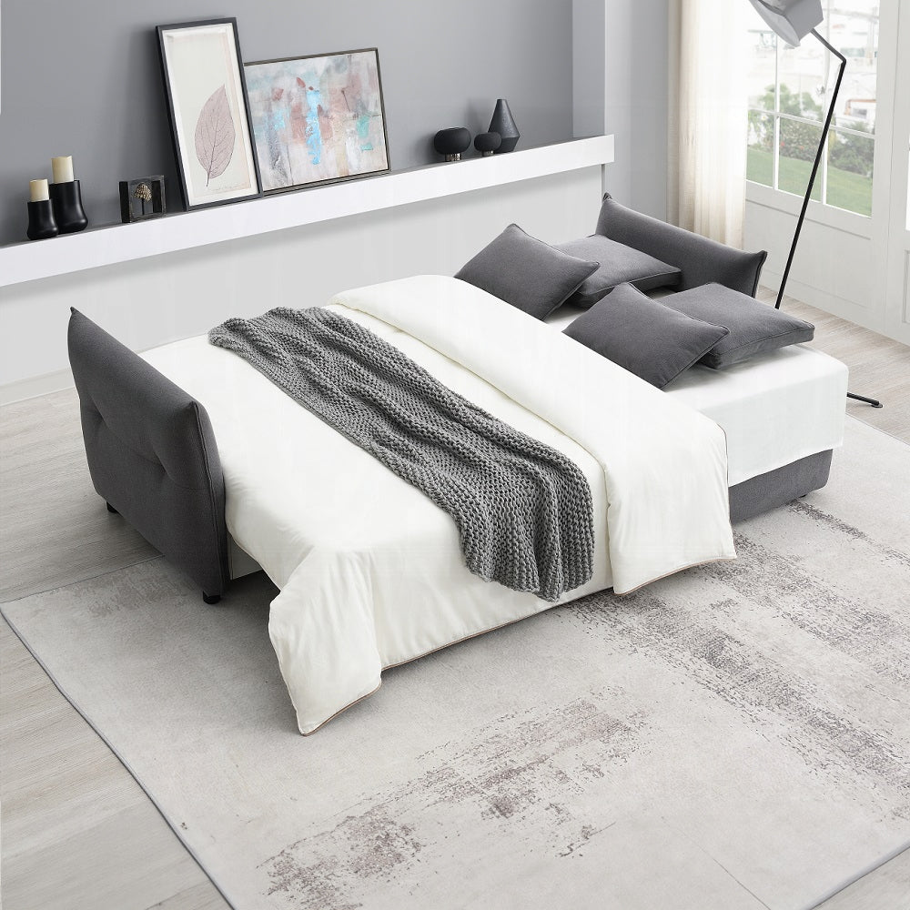 Cais Condo Size Sleeper Sofa w/Storage - Grey