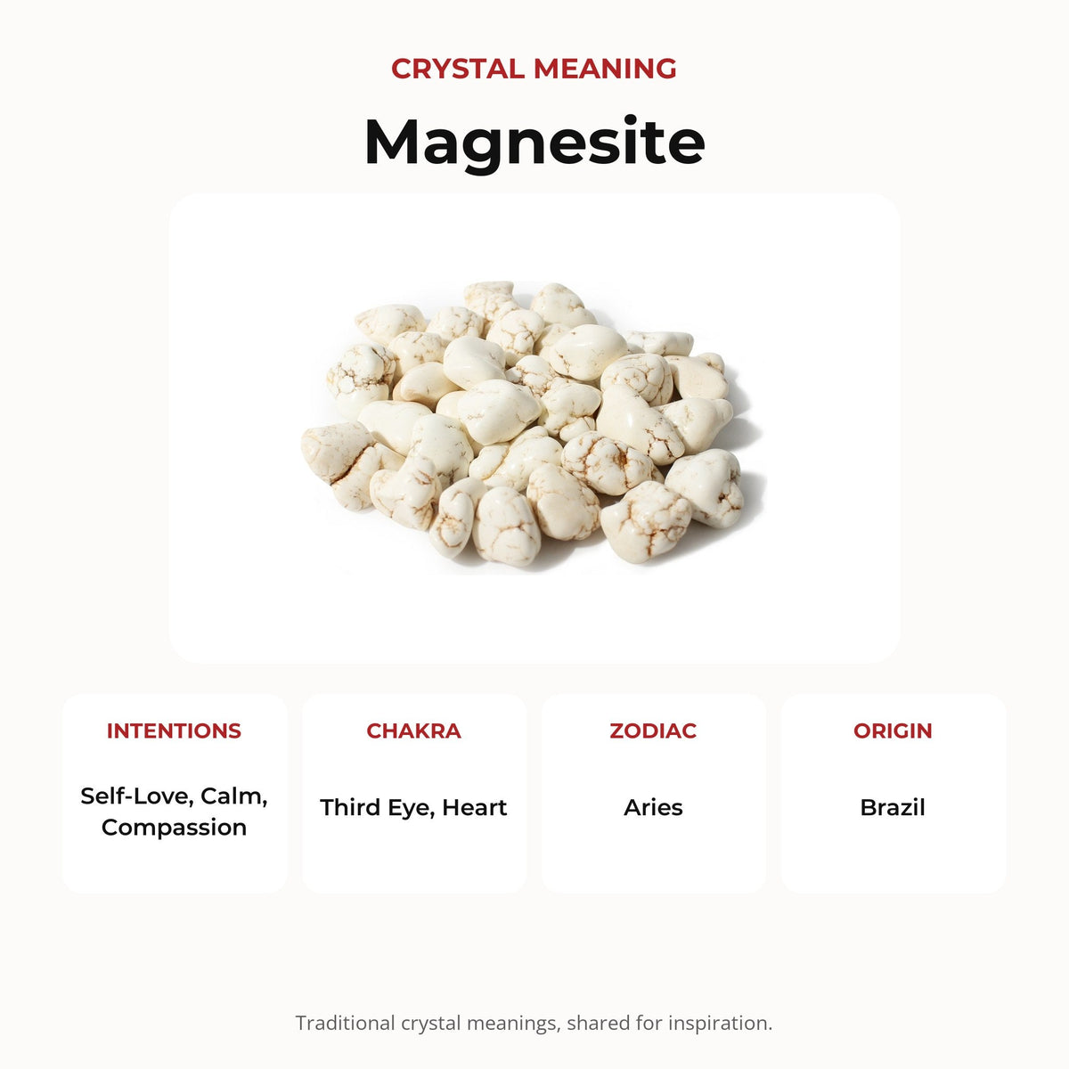 Magnesite Nugget Tumbled Stones