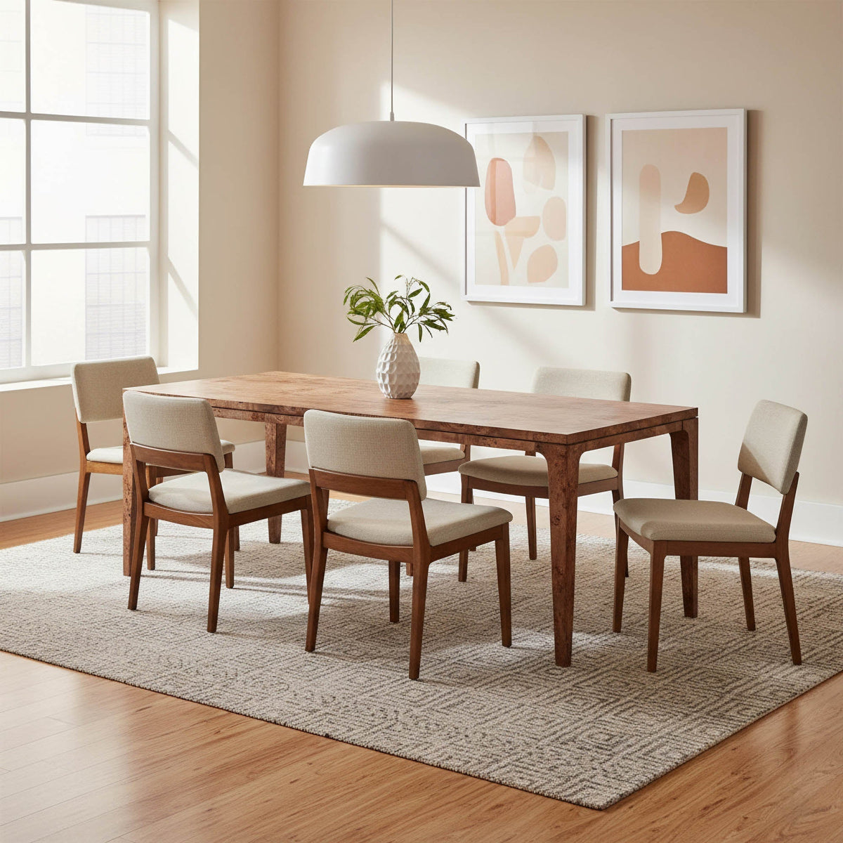 Marlow Dining Table Dark Burl