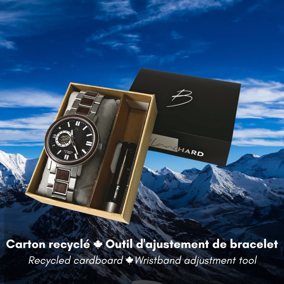 Montre Harrison en bois de baril de whisky recyclé