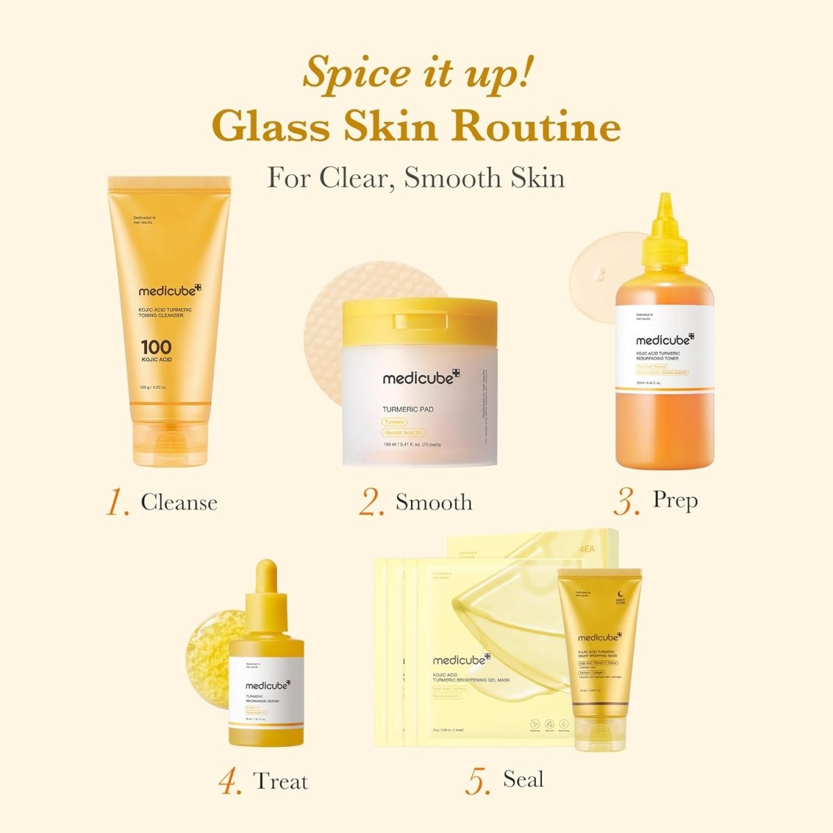 Medicube Kojic Acid Turmeric Toner Pad 160ml / 70pads