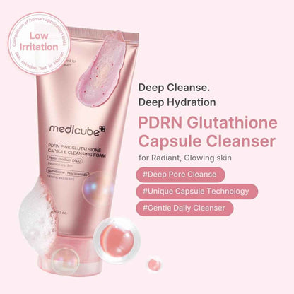 Medicube PDRN Pink Glutathione Capsule Cleansing Foam 120g