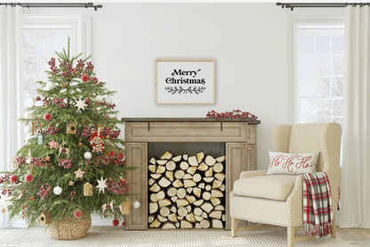 Merry Christmas Large Wood Sign