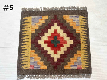 Mini Afghan Kilim Rugs | 2' x 2'
