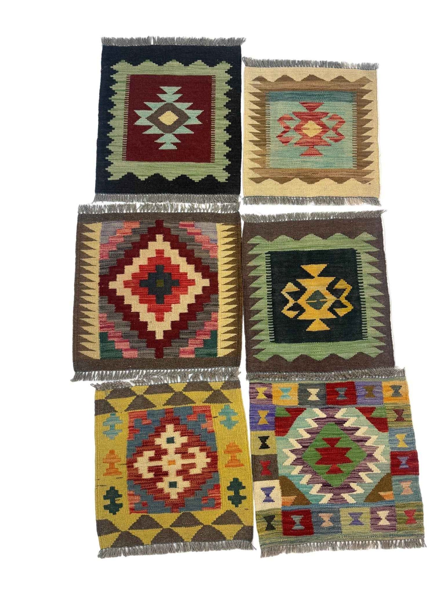 Mini Afghan Kilim Rugs | 2' x 2'