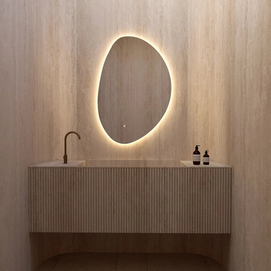 Minimalist LED Bathroom Mirror, Anti-Fog, Touchless Control – 24"x36" / 26"x38"