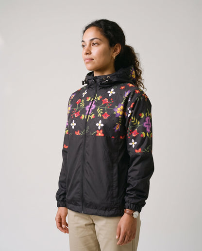 Midnight Bloom Windbreaker