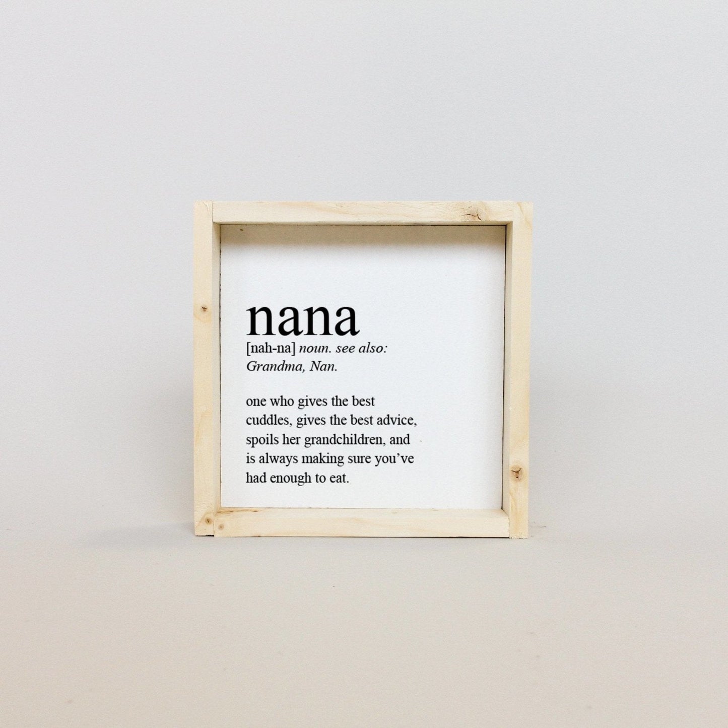Nana Definition Wood Sign - AURABAGS SHOP
