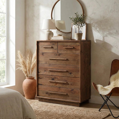 Nevis 6 Drawer Chest Dark Driftwood