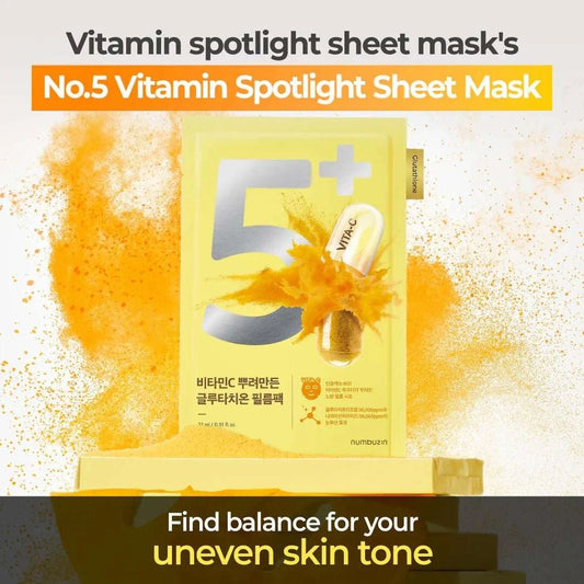 Numbuzin No.5 Vitamin Spotlight Sheet Mask-1PC