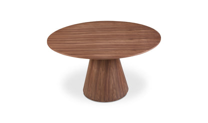 Odessa Round Dining Table Walnut Brown