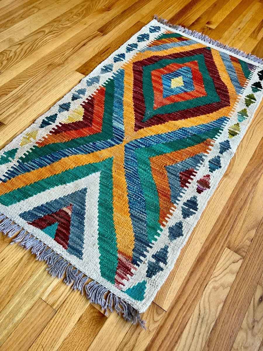 Afghan Maymana Kilim Rug | 3' 11" x 2' 3"