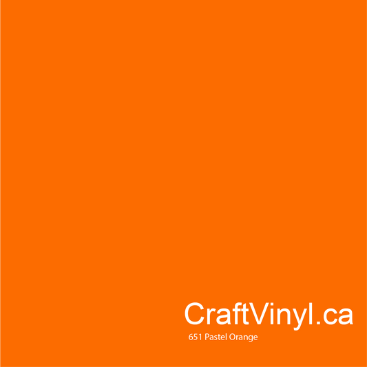 Oracal 651 Glossy Pastel Orange #035 sheets and rolls