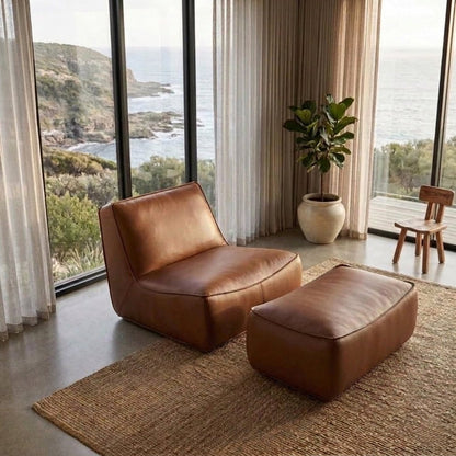 P02 Single Sofa & Ottoman Set
