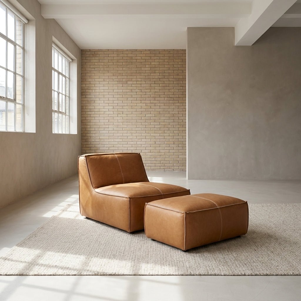 P02 Single Sofa & Ottoman Set