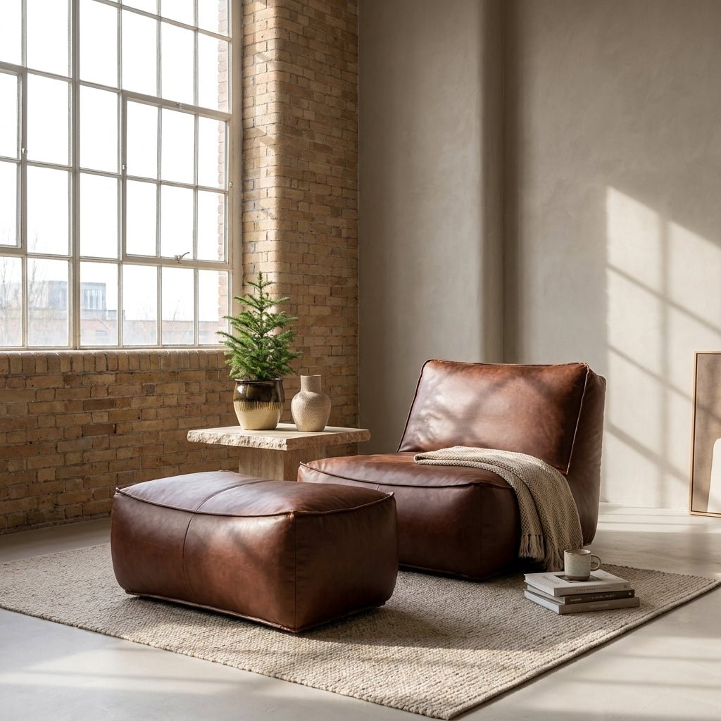 P02 Single Sofa & Ottoman Set
