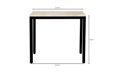 Pemberton Marble Mini Desk White