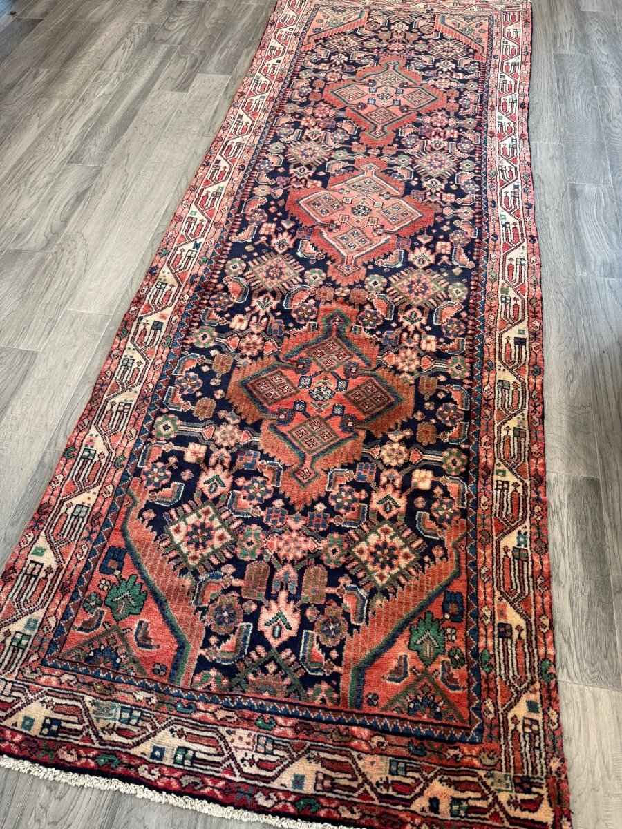 Persian Hamadan Runner Rug | 3' 3" x 9' 5"