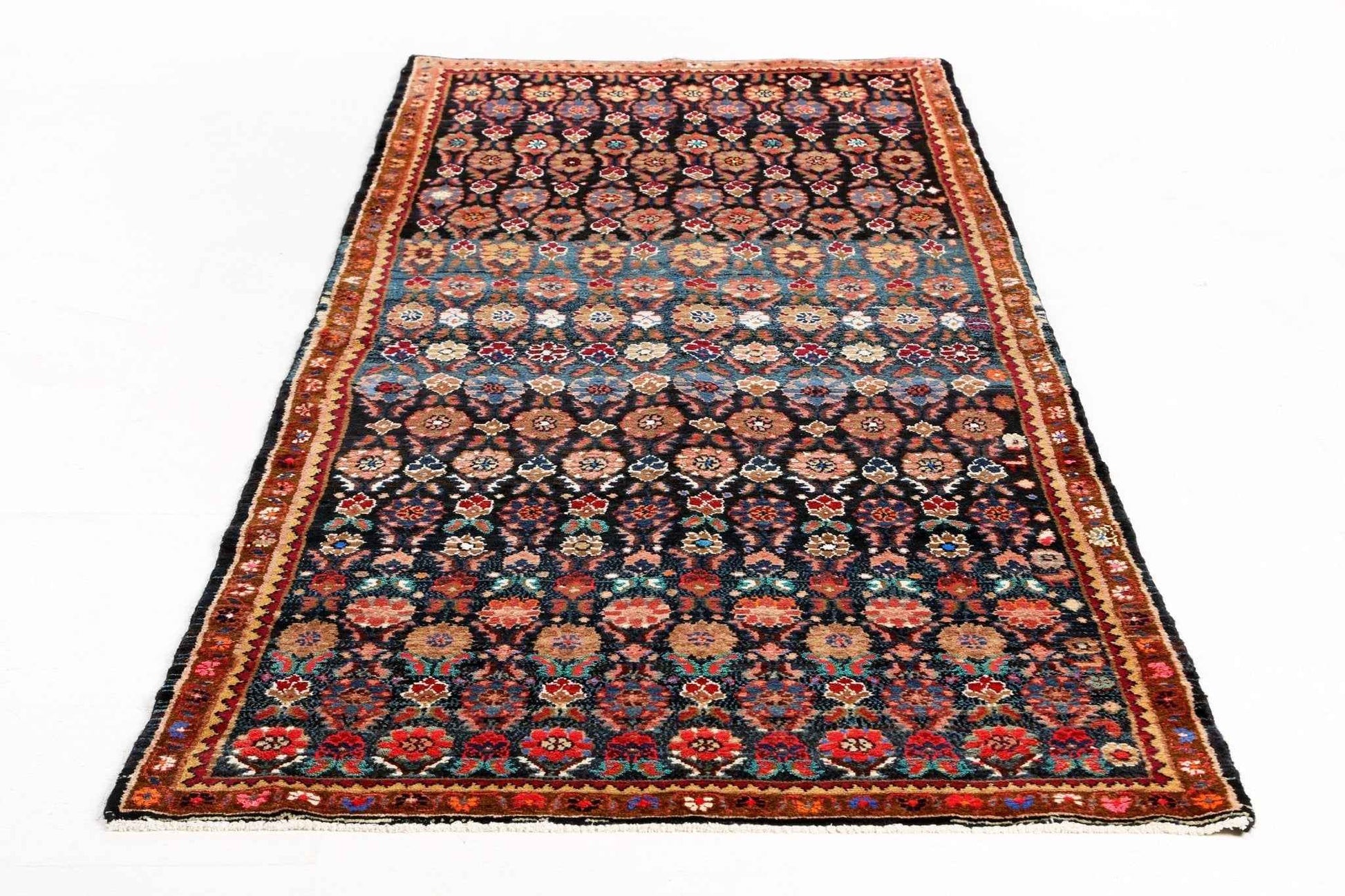 Persian Hamadan Runner Rug | 3' 9" x 9' 2"