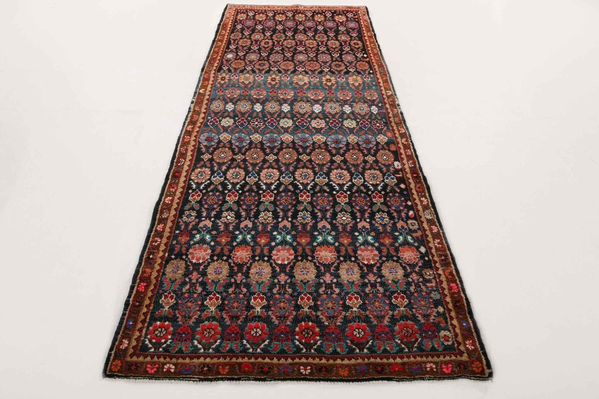 Persian Hamadan Runner Rug | 3' 9" x 9' 2"