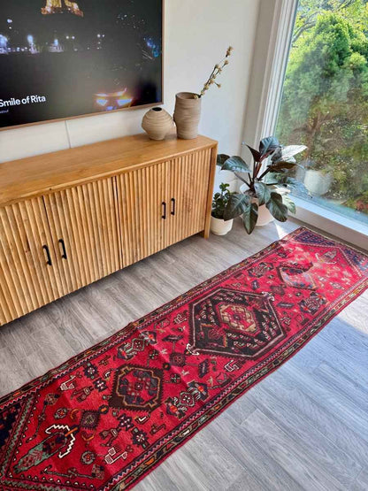 Persian Hamedan Runner Rug | 2' 4" x 9' 2"