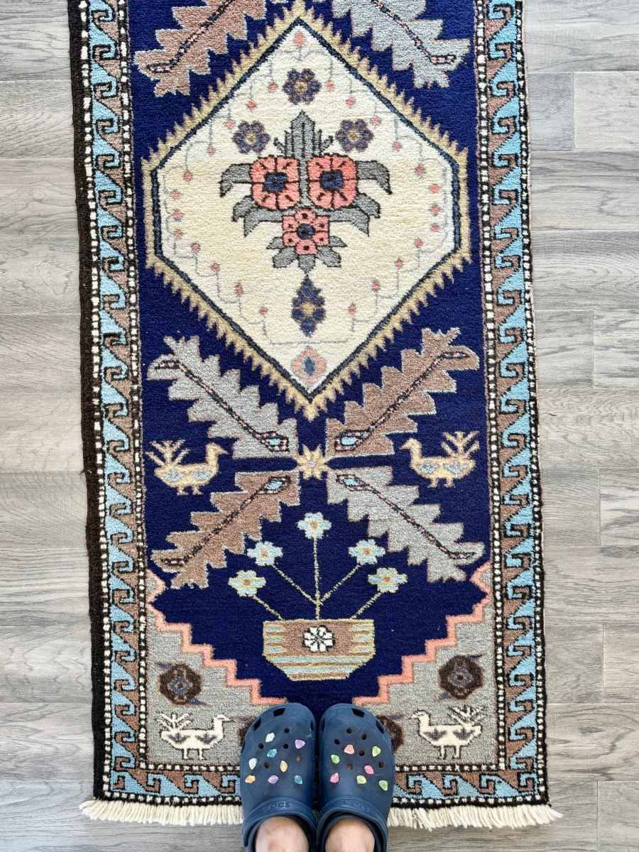 Persian Meshkin Runner Rug | 2' 5" x 11'