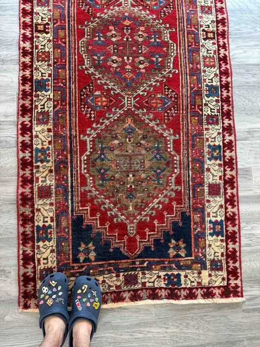 Persian Meshkin Runner Rug | 3' 3" x 7'