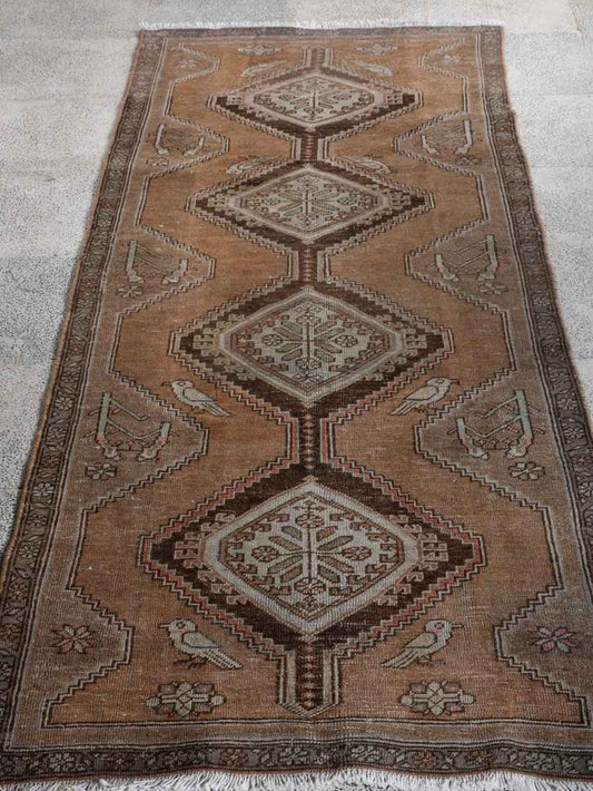Persian Meshkin Runner Rug | 3' 3” x 8' 9"