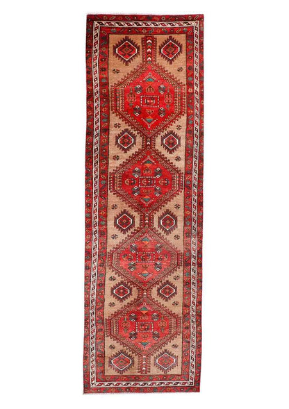 Persian Meshkin Runner Rug | 3' 6” x 13' 4"