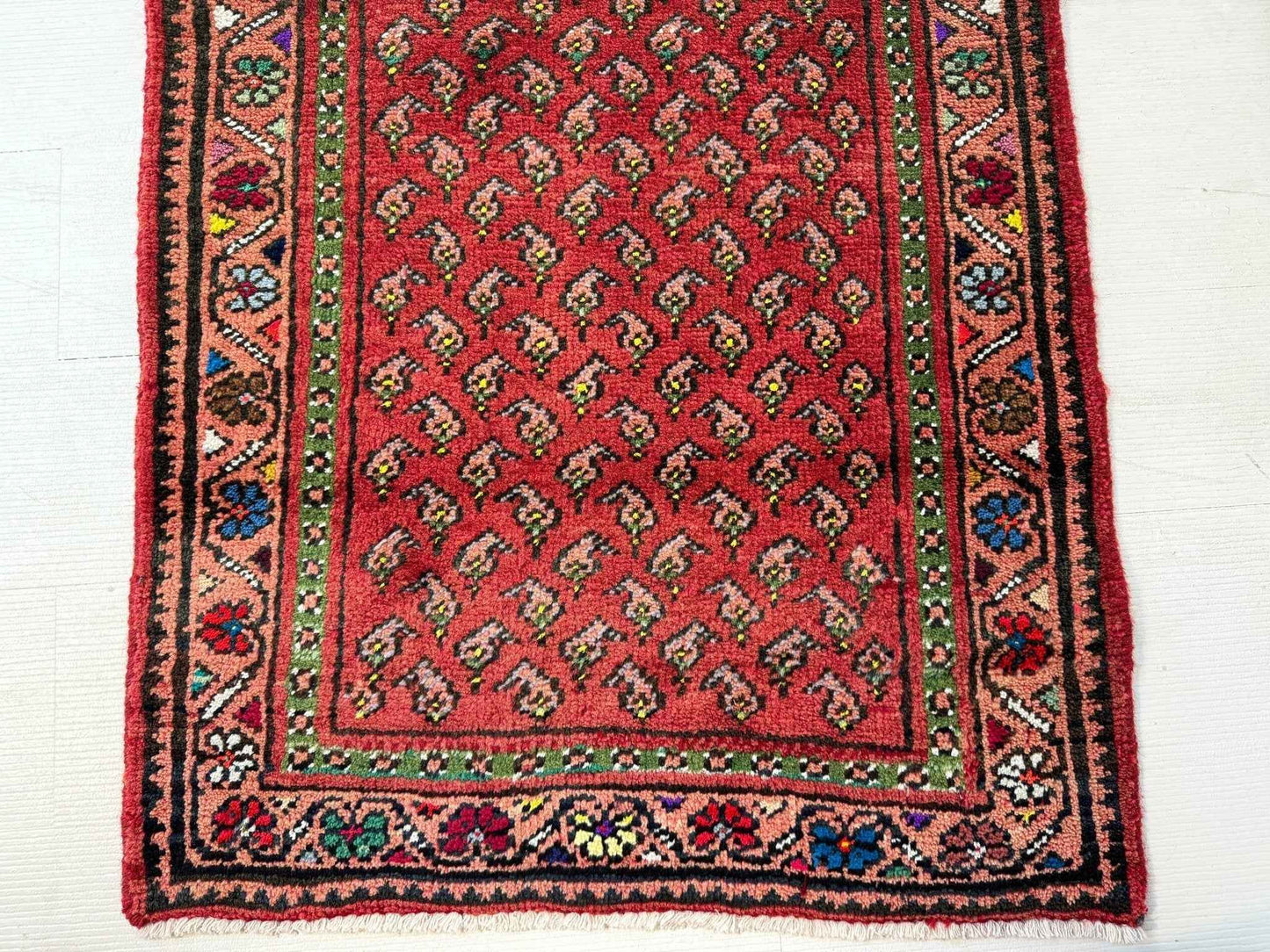 Persian Mir-Boteh Runner Rug | 2' 1” x 9' 5"