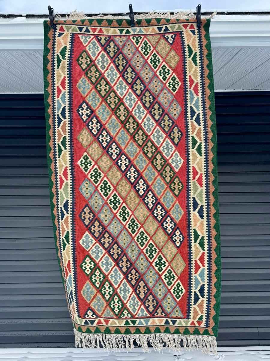 Persian Qashqai Kilim Rug | 3' 8" x 6' 5"