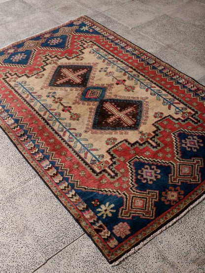 Persian Afshar Rug | 3' 11” x 6' 1"
