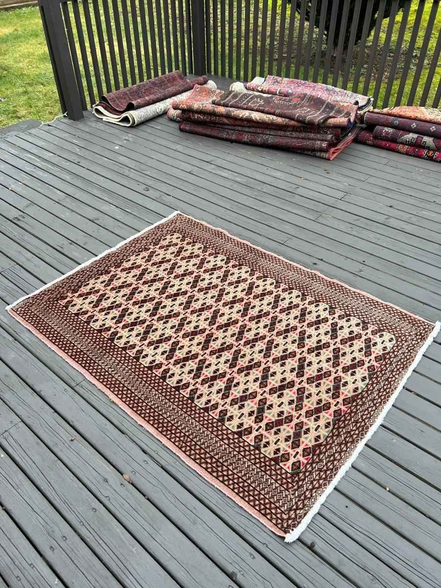 ON HOLD | Persian Turkmen Rug | 4' x 1' 7"