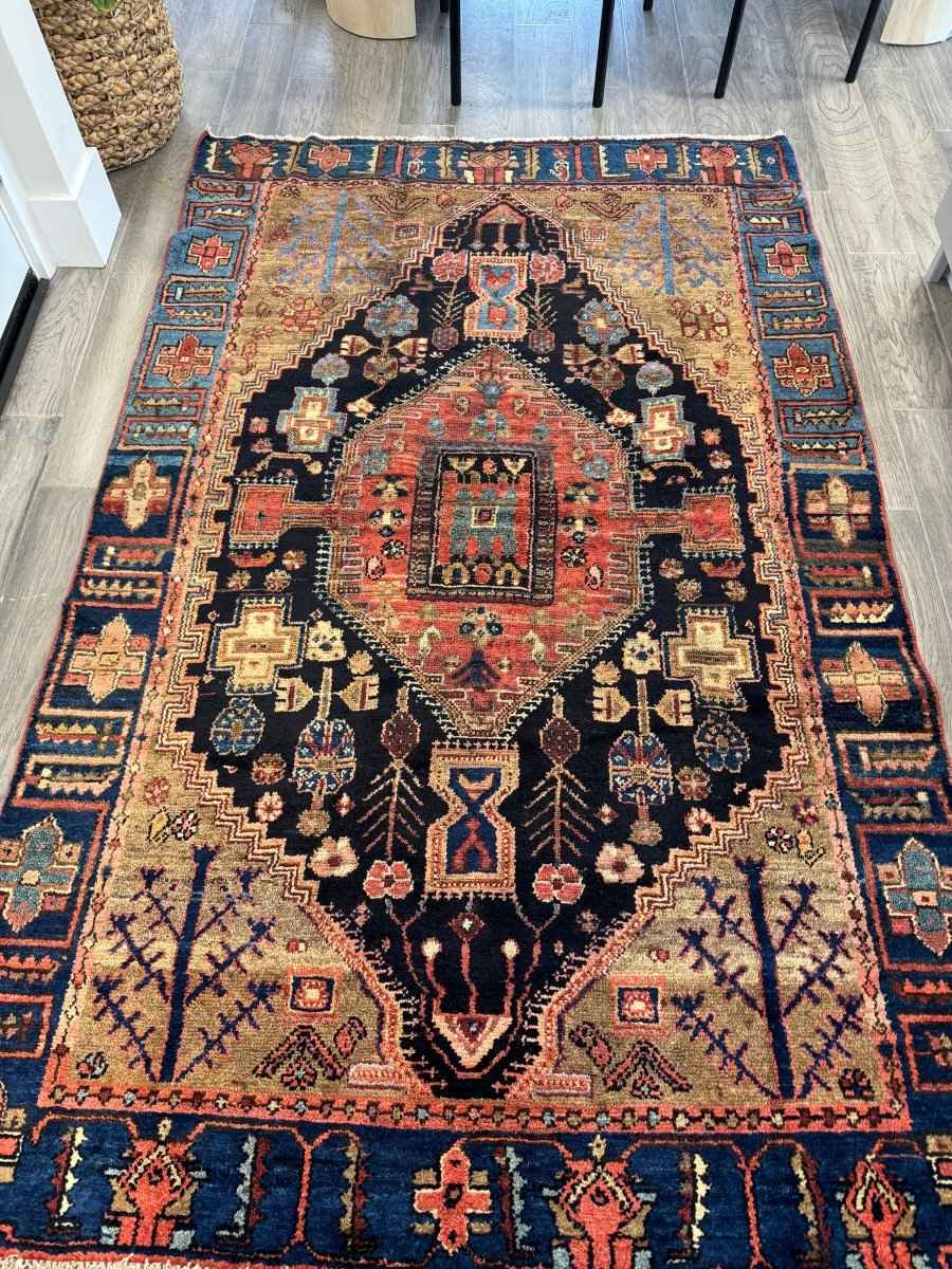 Persian Zanjan Rug | 4' x 6' 5"