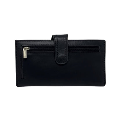 Petit Portefeuille en cuir véritable Denise, Noir